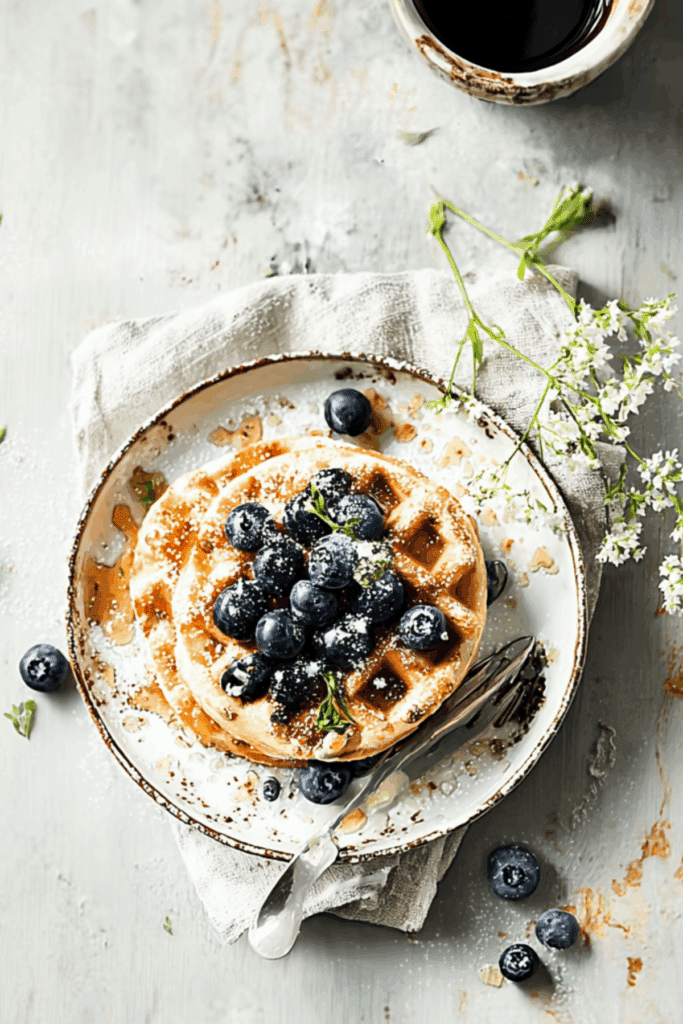 Almond tarts with blueberries