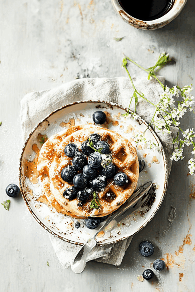 Almond tarts with blueberries