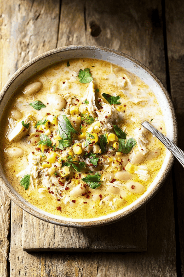 White Chicken Chili with Cream Cheese