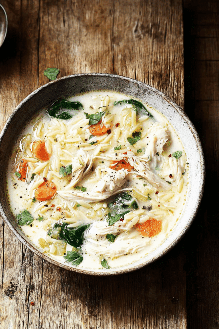 Creamy Chicken Orzo Soup