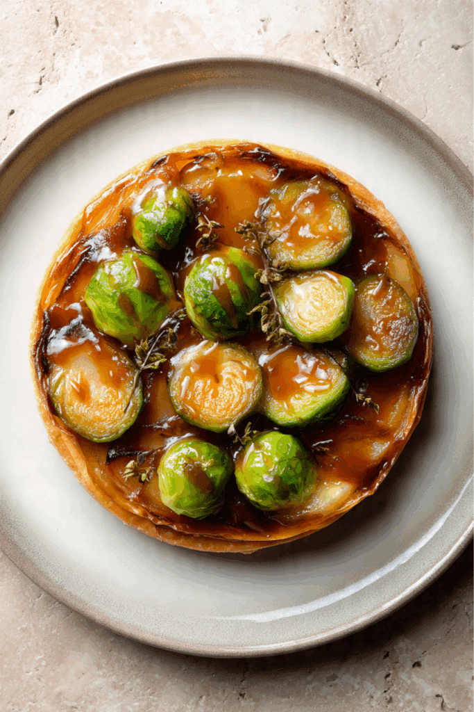 Tarte Tatin with Brussels Sprouts and Apple