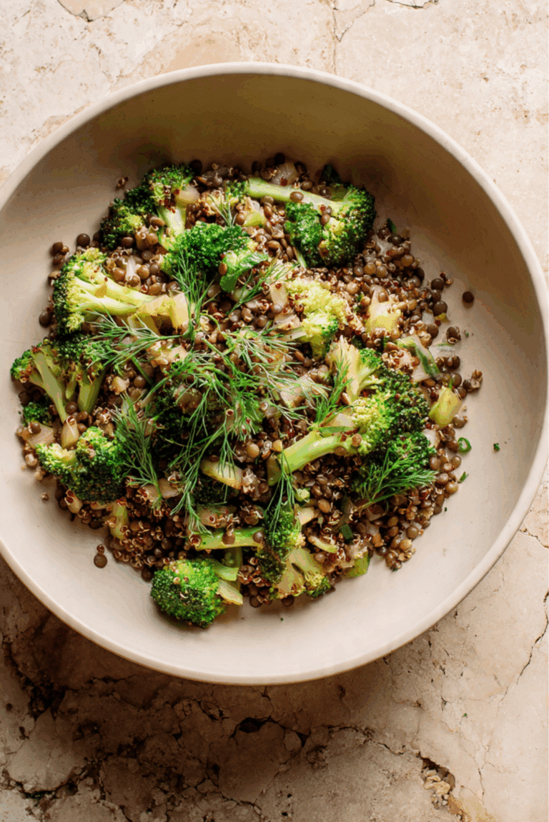 Quinoa Salad with Broccoli and Lentils