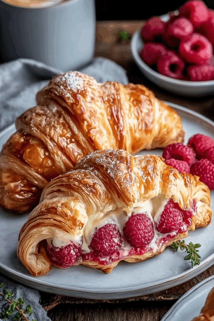 Raspberry Earl Grey Croissants