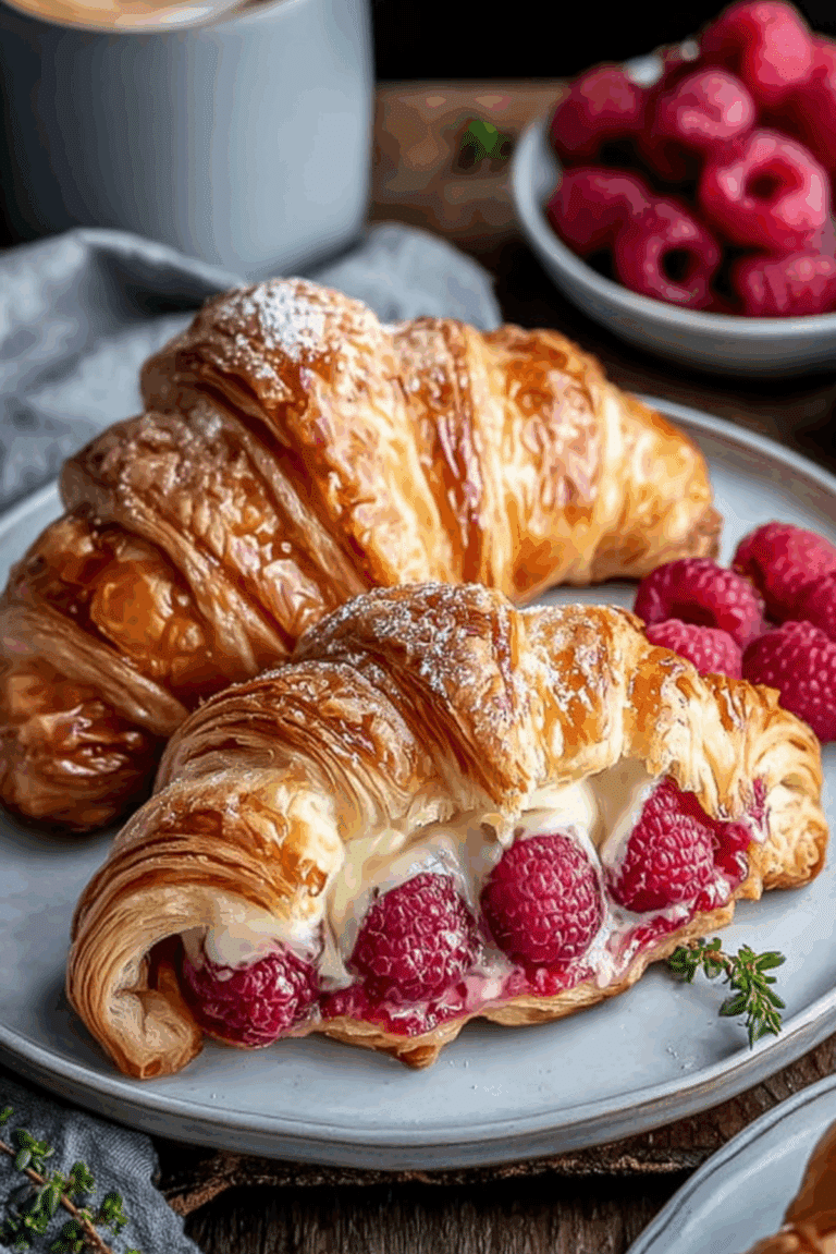 Raspberry Earl Grey Croissants