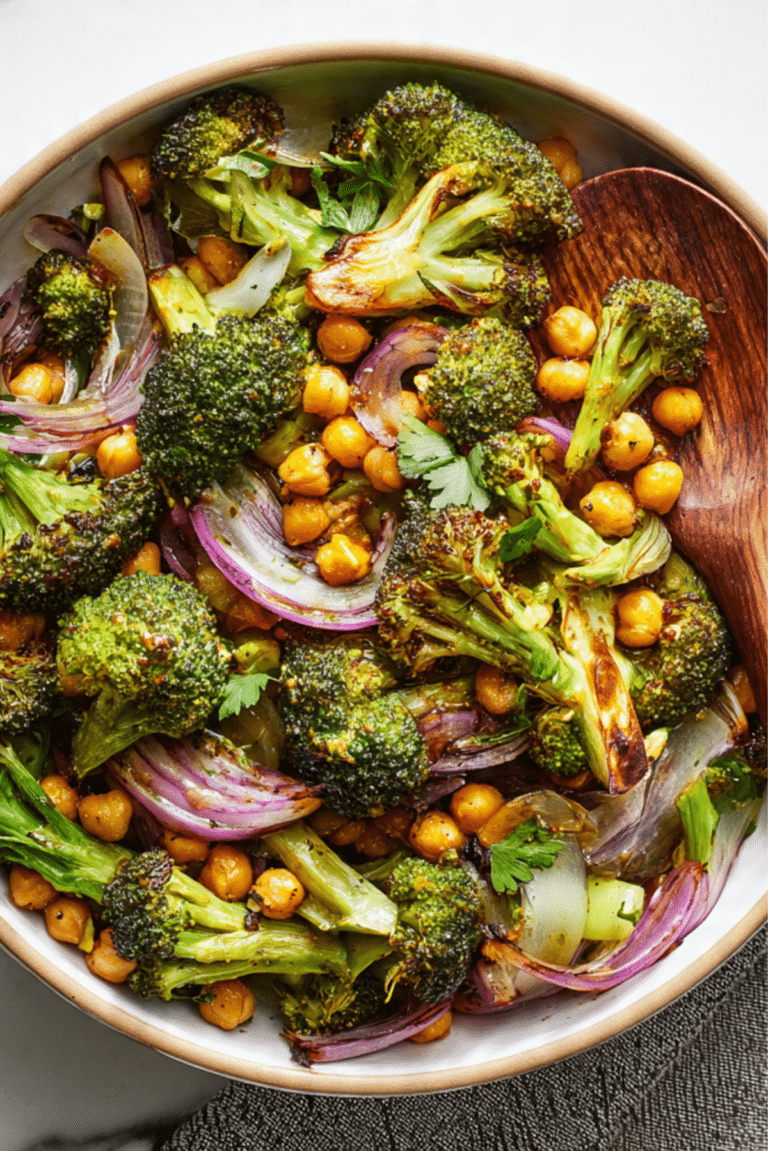 Roasted Broccoli and Chickpea Salad