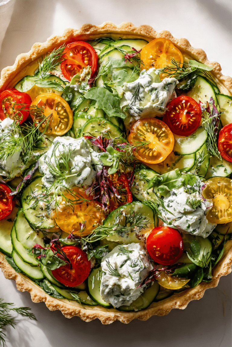 Summer Salad Tart with Bouncy Herbs