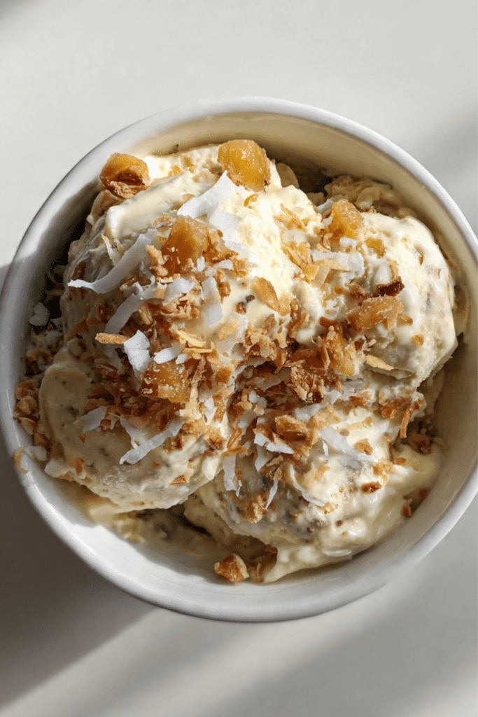 Coconut Ginger Banana Ice Cream