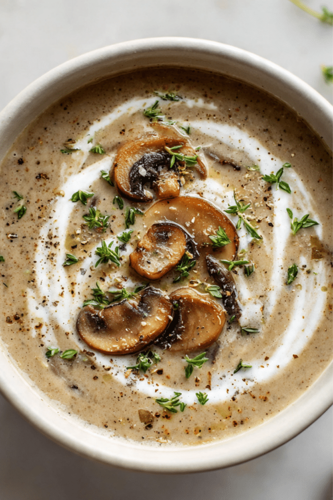 Slow Cooker Cream of Mushroom Soup