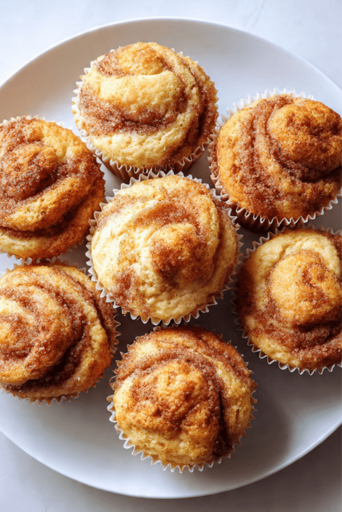 Fluffy Cinnamon Ripple Muffins