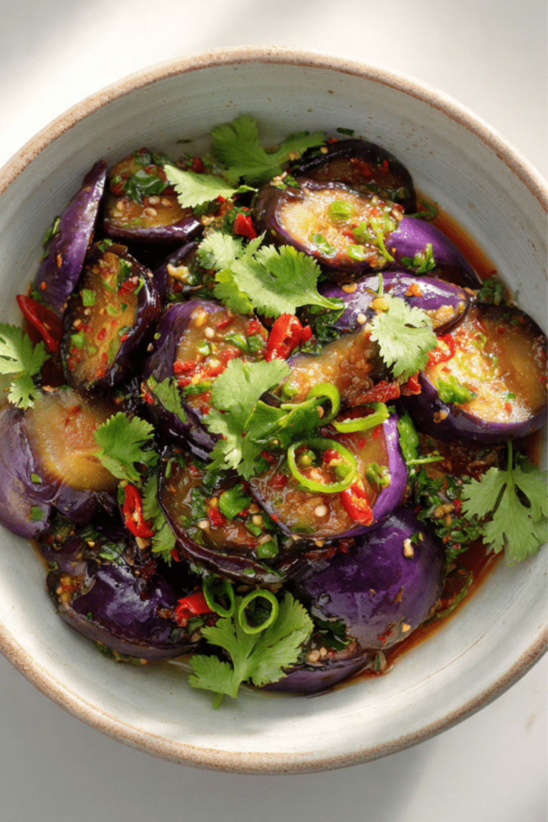Chinese-Style Spicy Eggplant Salad