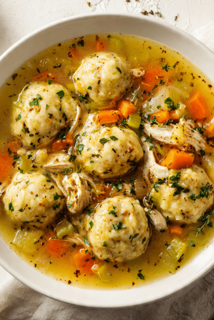 Turkey and Stuffing Dumpling Soup