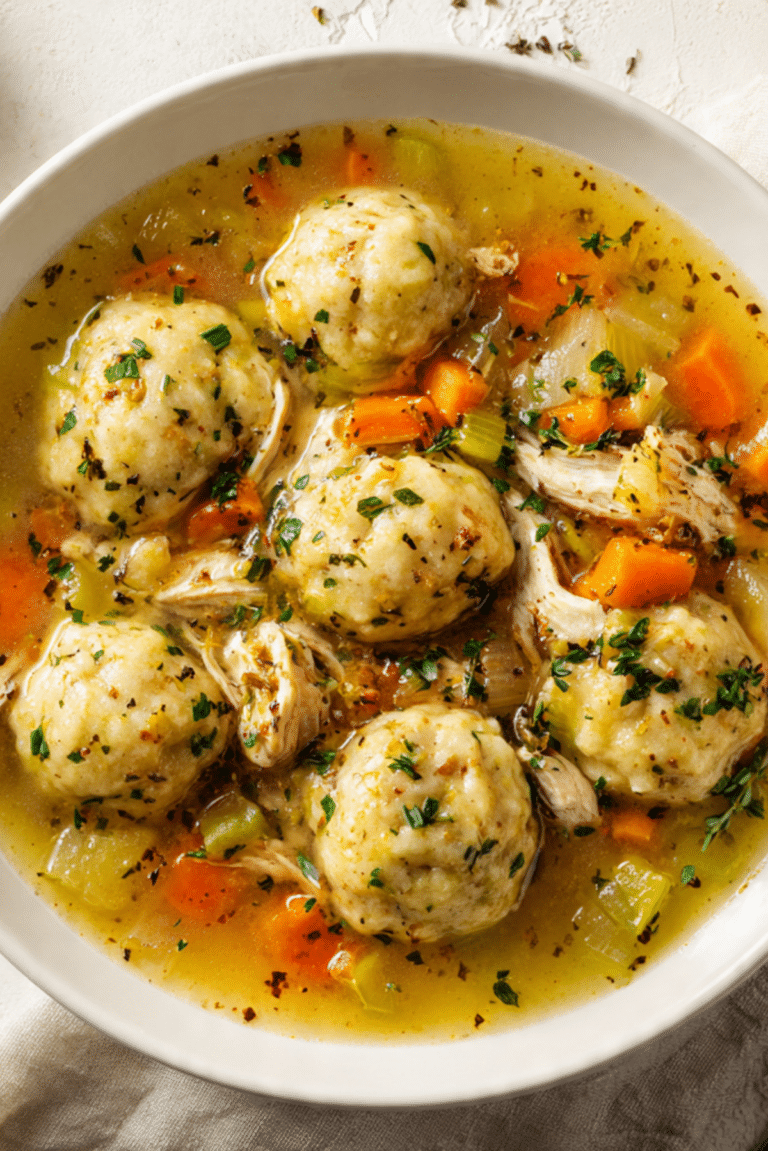 Turkey and Stuffing Dumpling Soup