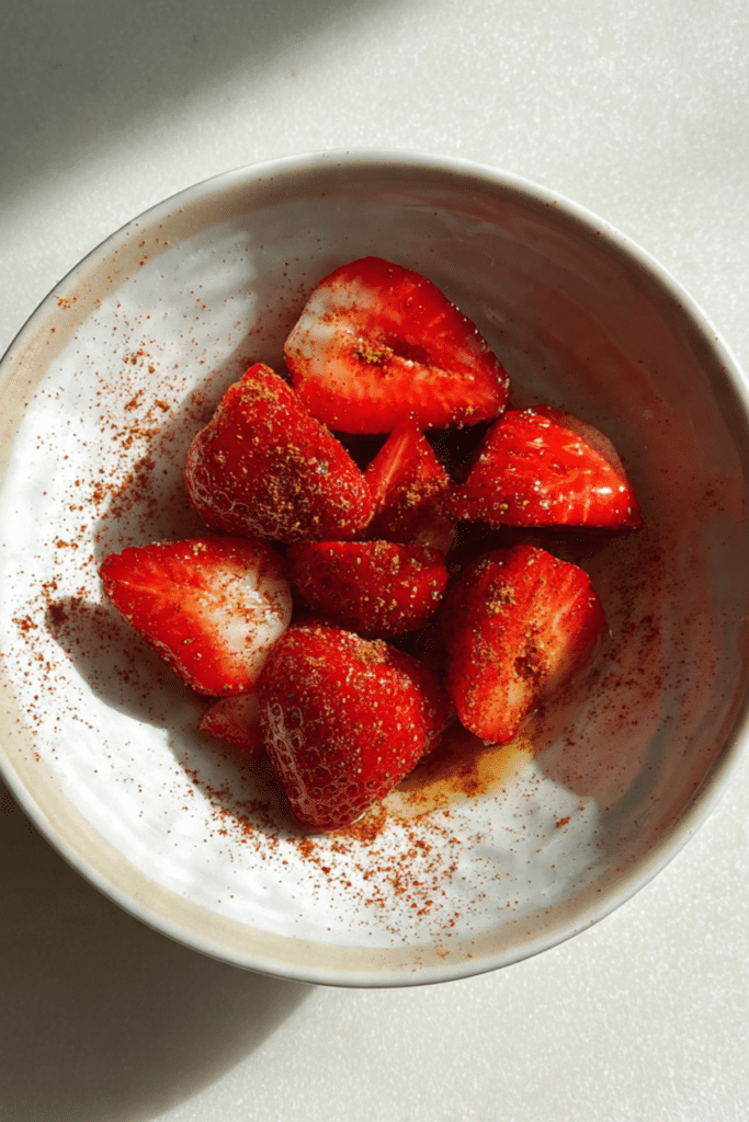 Strawberries with Chimayó Chile