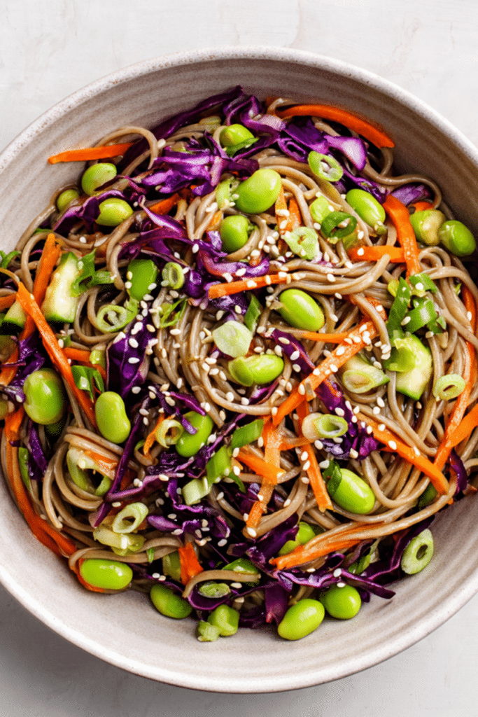 Soba Noodle Salad with Ginger-Scallion Dressing