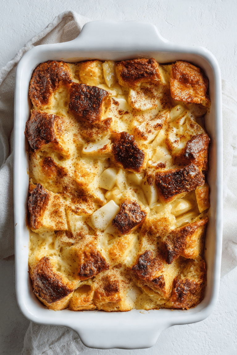 Easy Apple Bread Pudding