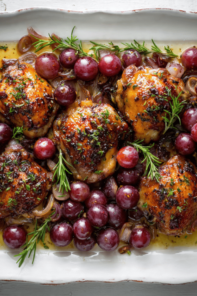 Rosemary Chicken with Roasted Grapes