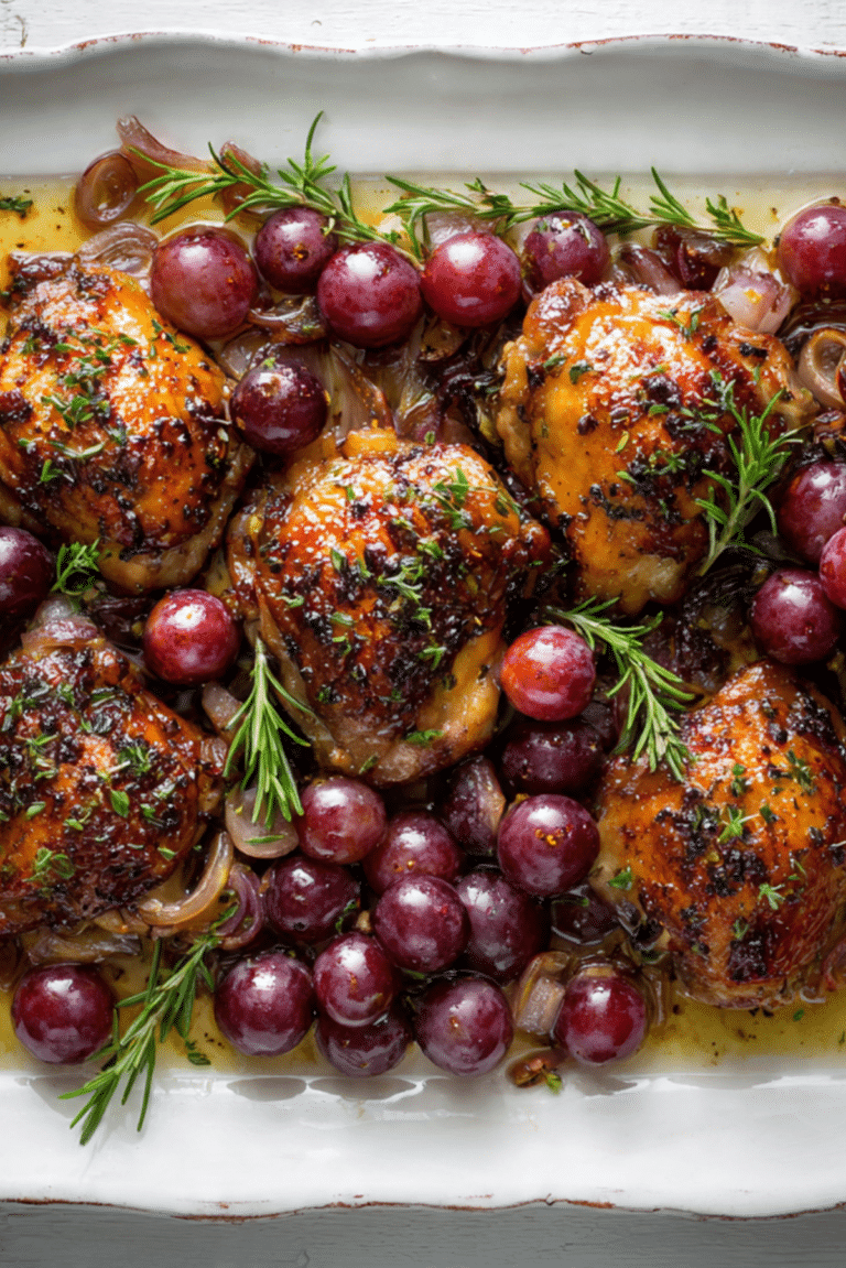 Rosemary Chicken with Roasted Grapes
