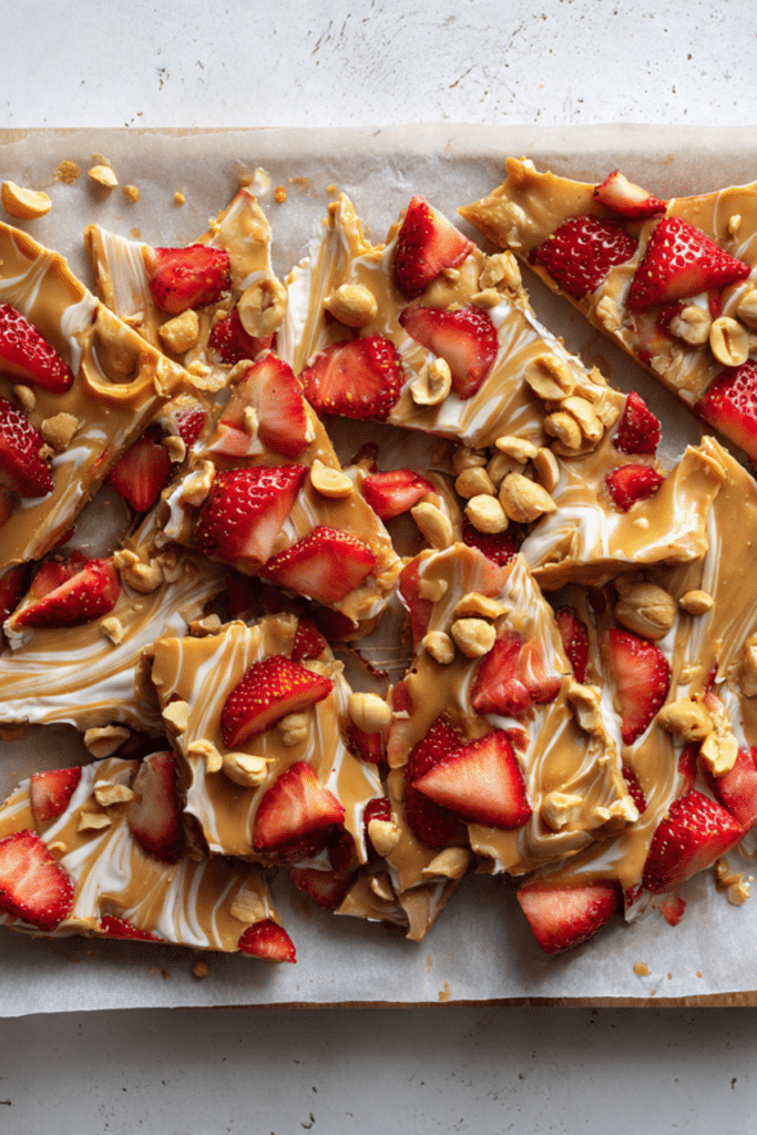 Strawberry Peanut Butter Bark