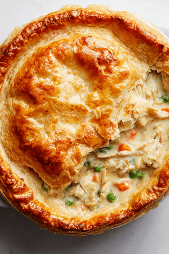 4-Ingredient Dump Chicken Pot Pie