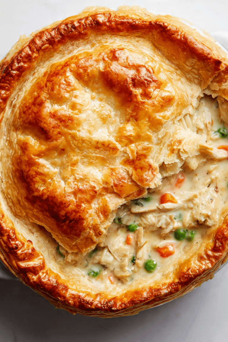 4-Ingredient Dump Chicken Pot Pie