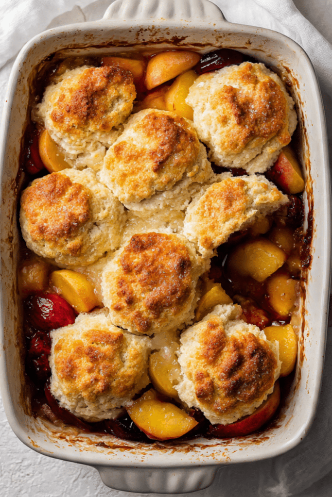 Summer Fruit Cobbler with Vanilla-Mascarpone Biscuits