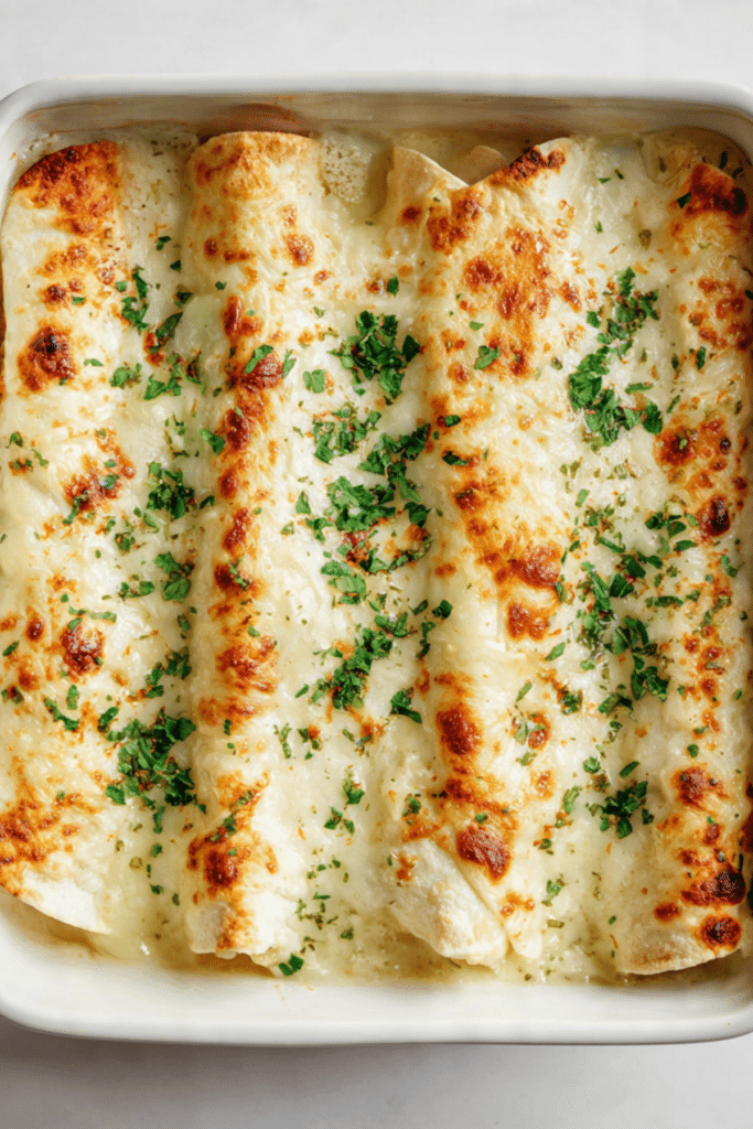 White Chicken (or Cauliflower) Enchiladas