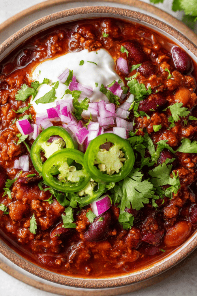 Spicy Chorizo-and-Pinto Bean Chili