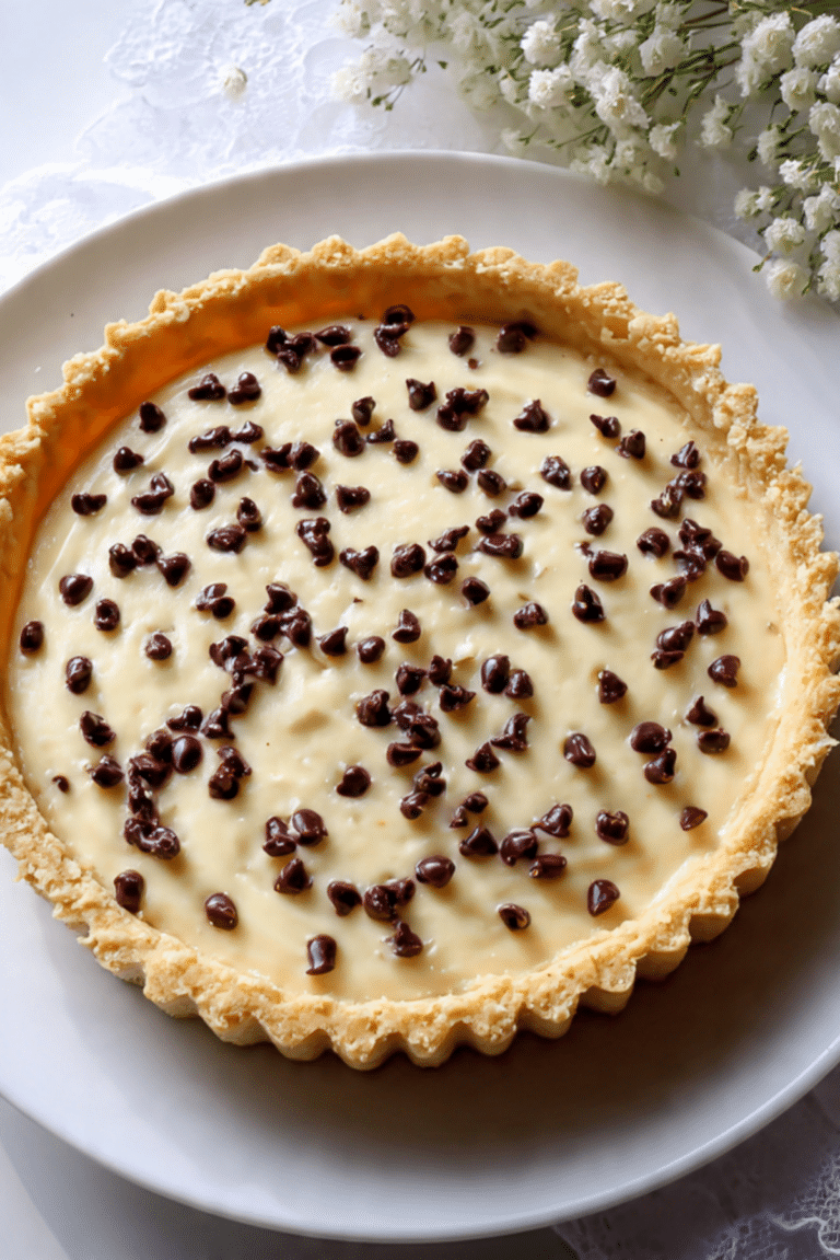Mascarpone and Chocolate Chip Tart