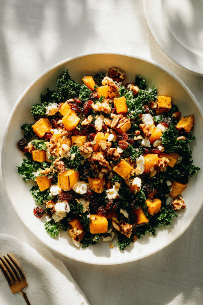Maple-Roasted Squash & Kale Salad