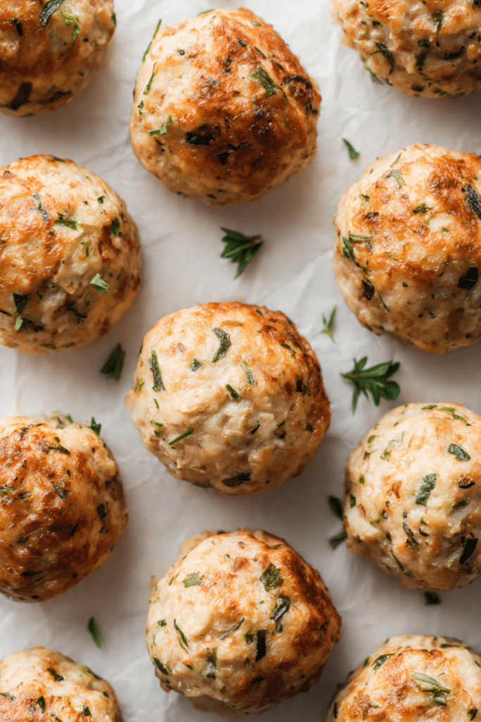 Easy Baked Chicken Meatballs