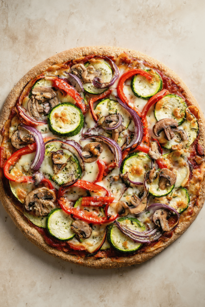 Roasted Vegetable Whole Wheat Pizza