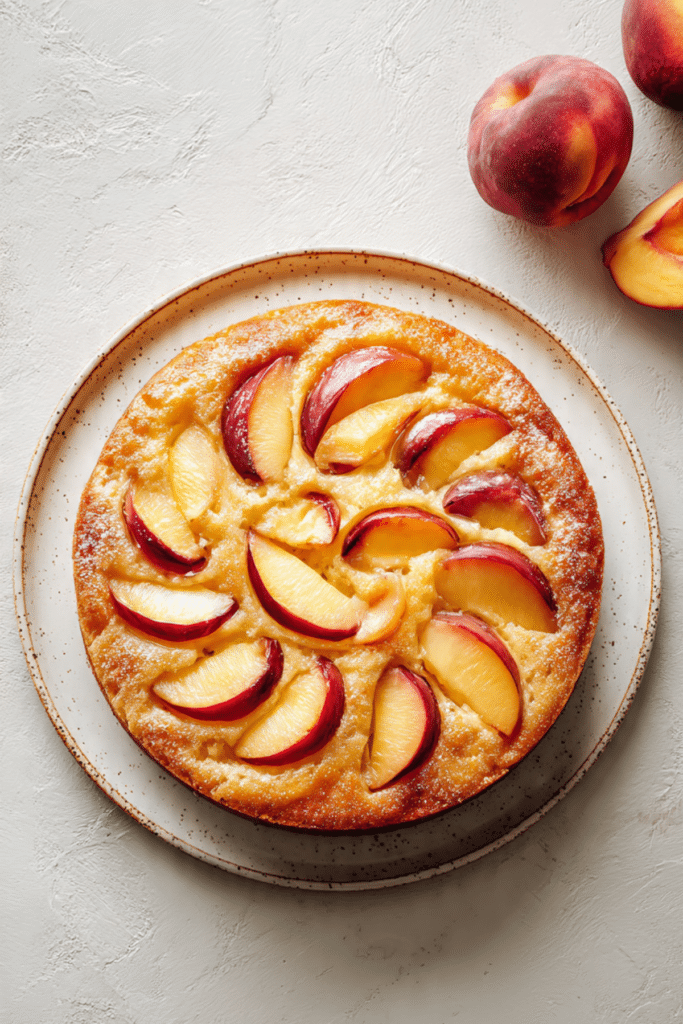 Adam Liaw’s summer peach cake