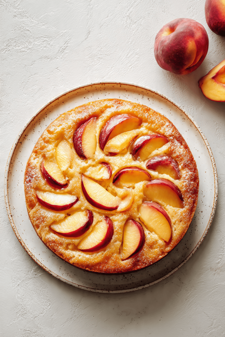 Adam Liaw’s summer peach cake