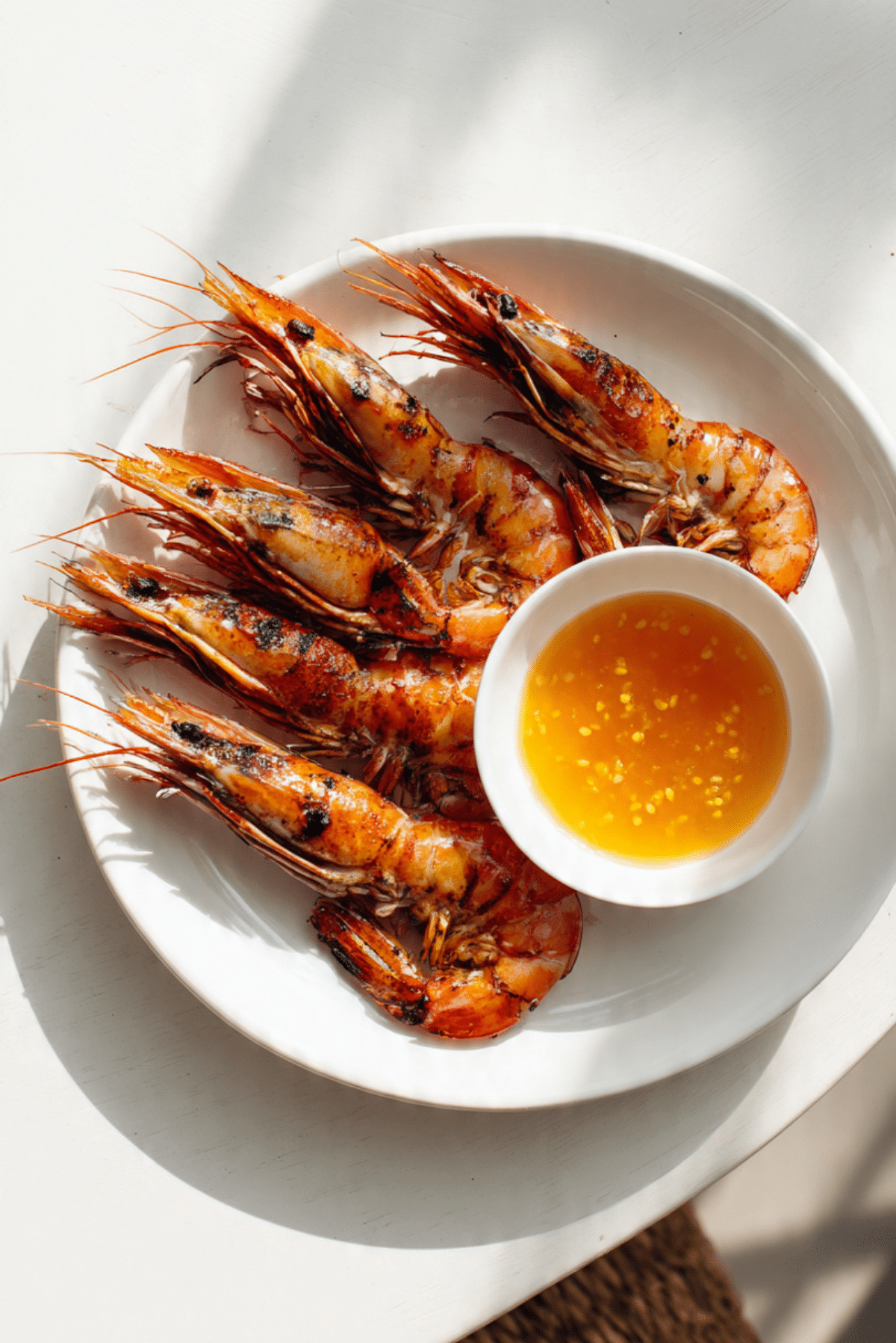 Grilled Prawns with Mango Chili Dip
