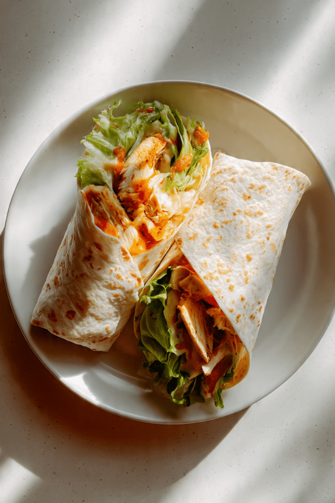 Cheesy Spicy Chicken Wrap
