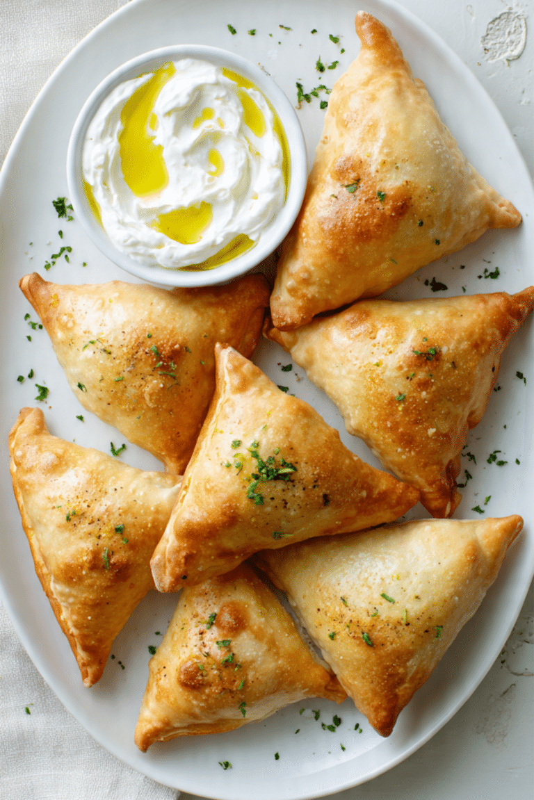 Spinach & Cheese Fatayer with Labneh