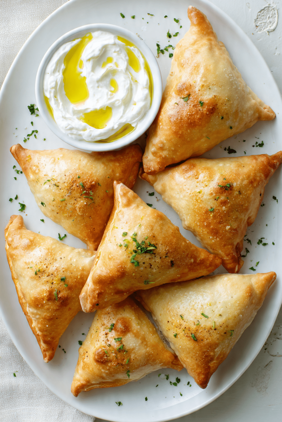 Spinach & Cheese Fatayer with Labneh