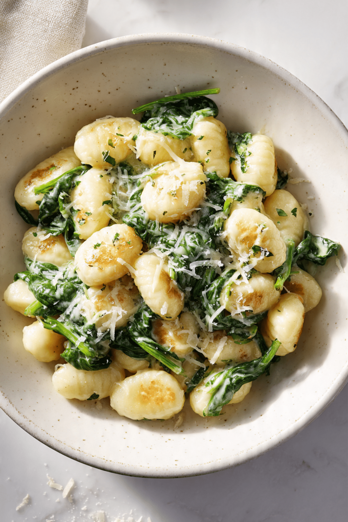 Gnocchi with Spinach and Cheese