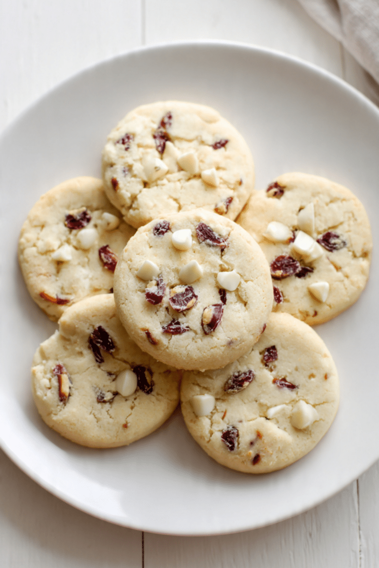 White Chocolate-Cherry Shortbread