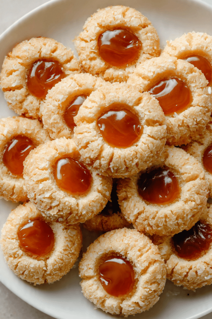 Caramel Coconut Macaroon Thumbprints (GF)