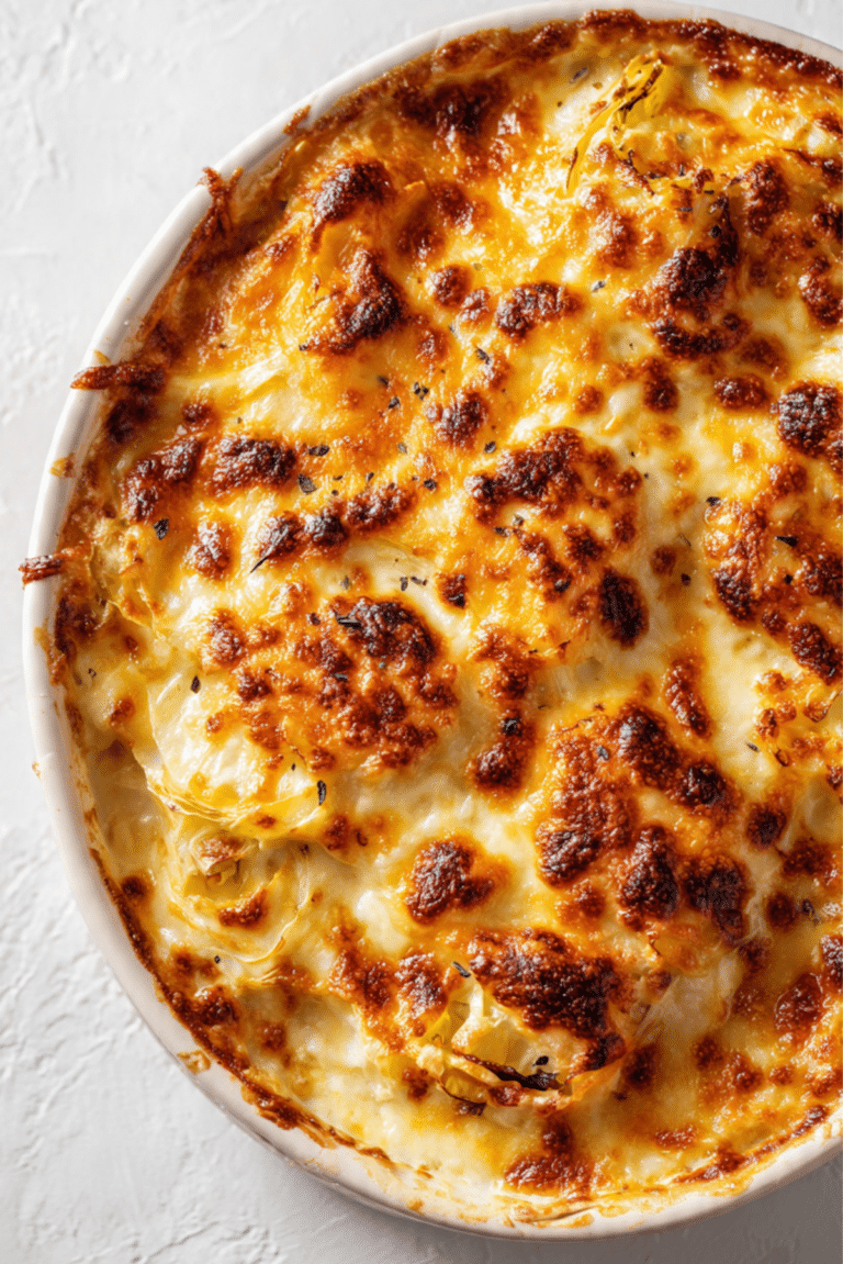 French Onion Cabbage Gratin