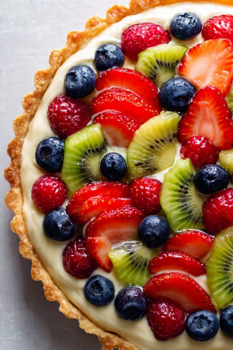 Fresh Fruit Tart with Vanilla Mascarpone Cream