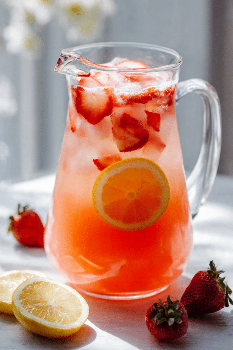 Honey-Sweetened Strawberry Lemonade