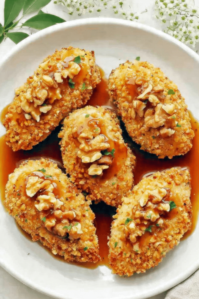 Walnut-Crusted Chicken with Honey Mustard Glaze