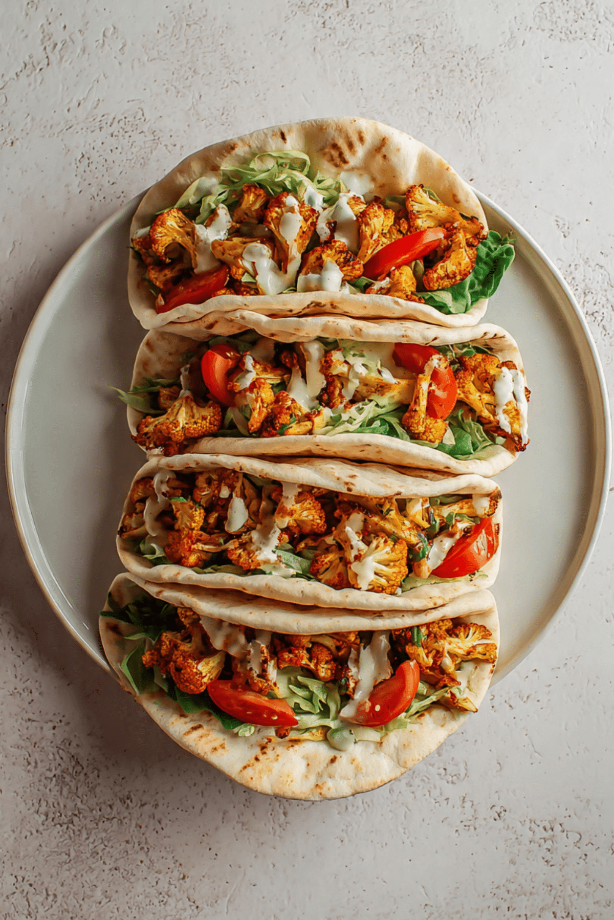 Cauliflower ‘shawarma’ pittas recipe