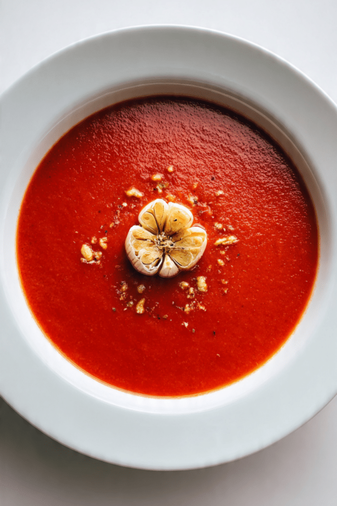 Tomato Soup With a Whole Head of Garlic