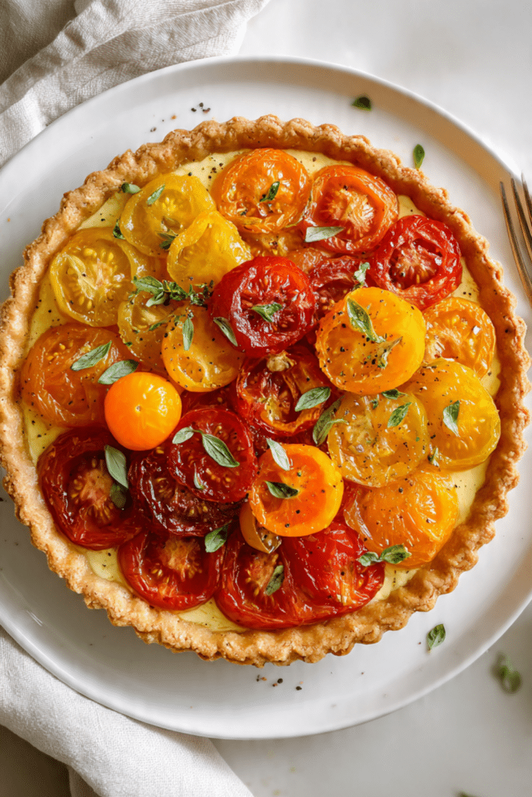 Sungold & Heirloom Tomato Tart