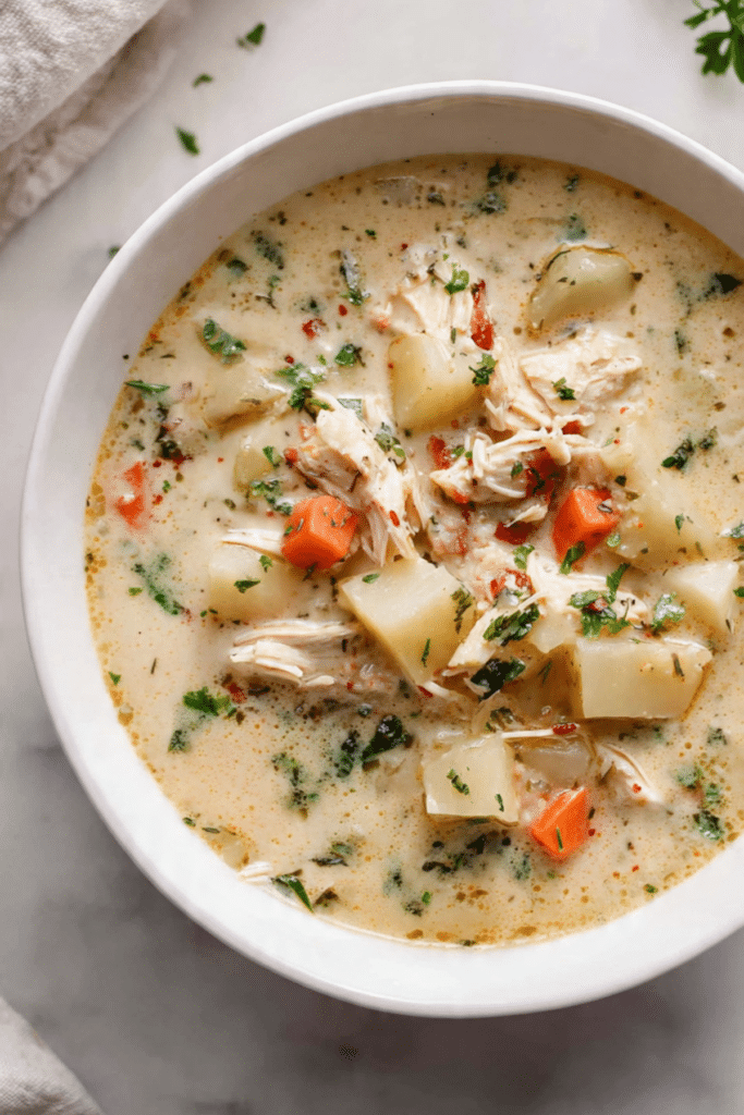 Slow-Cooker Creamy Chicken & Potato Soup