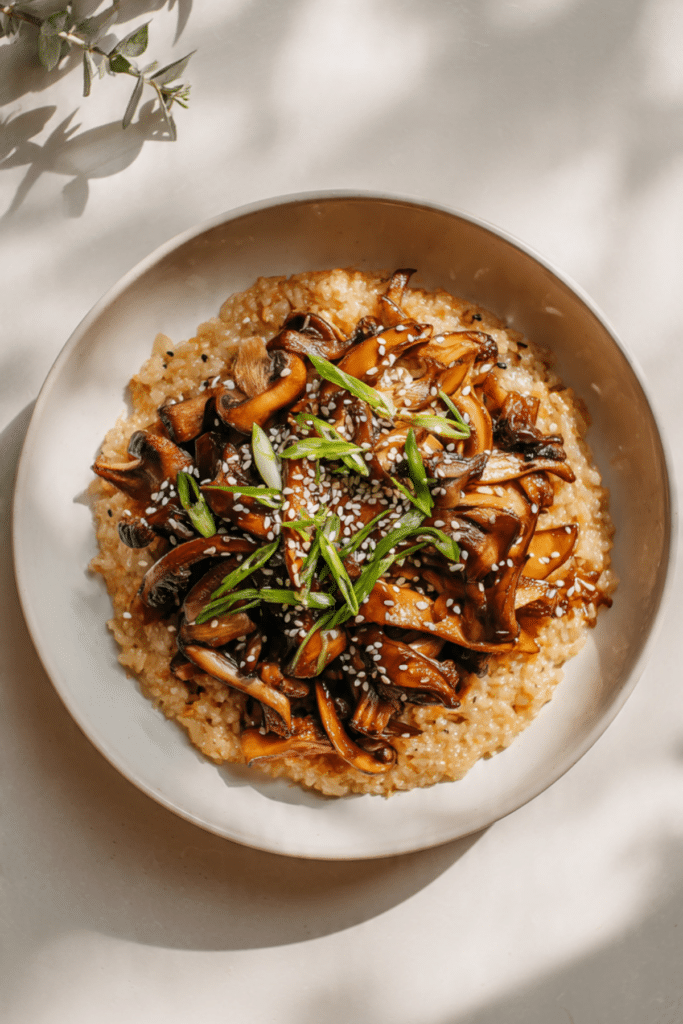 Miso Mushroom Crispy Rice