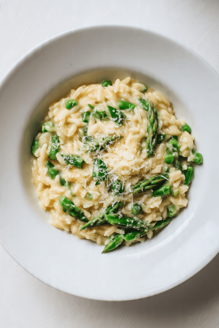 Cheesy Asparagus Orzotto